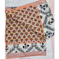 Floral Print Cotton Dohar Set
