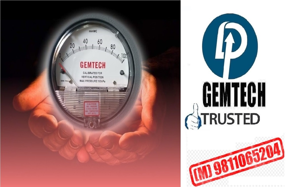 Popular Cities GEMTECH Differential Pressure Gauge Wholesalers- Ludhiana