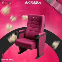 Movie Theater Chair - Heavy-duty Steel Frame, 22-26x20-24x38-44 Inches | Ergonomic Pu Foam, Fire-retardant Fabric, Tip-up & Reclining Options