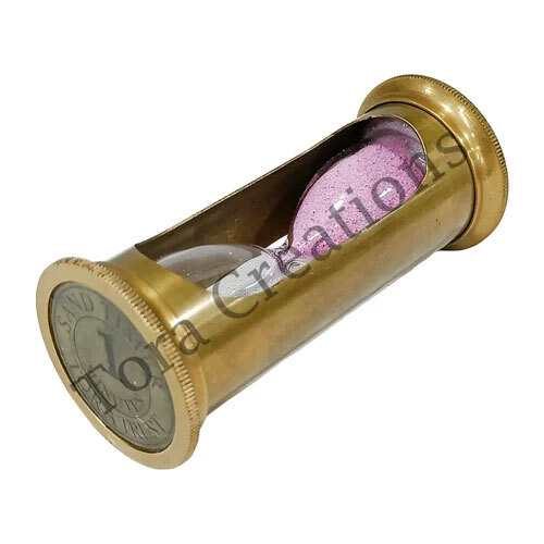 5 Minute Brass Hourglass Sand Timer