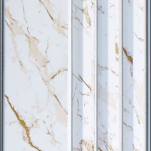 Marble White PVC Charcoal Louvers