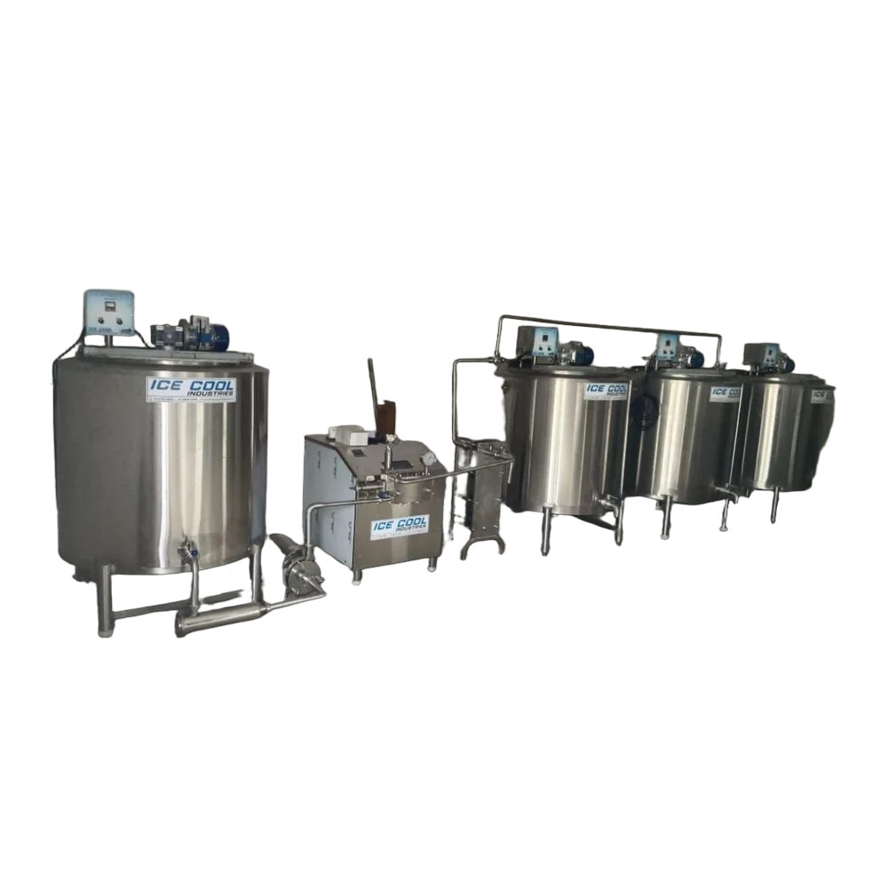 200 Liters Ice Cream Machine - Color: Silver
