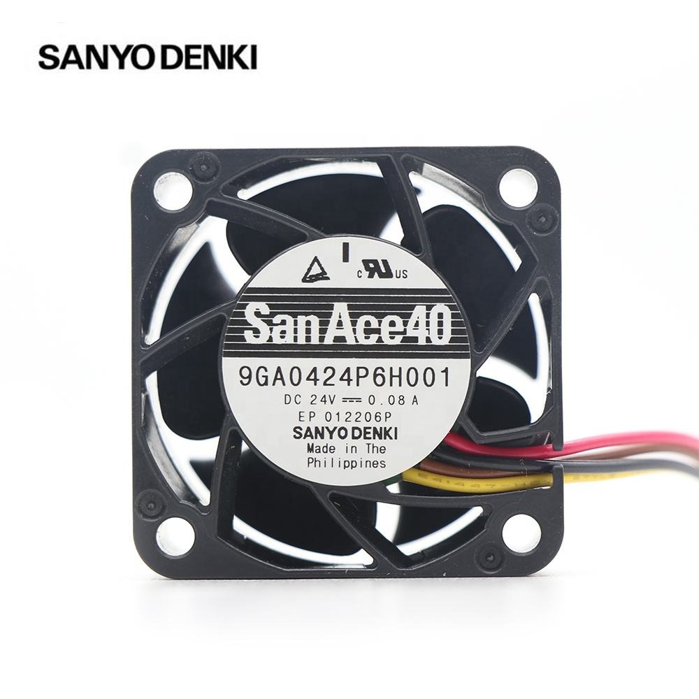 San Ace 9ga0424p6h001 24v Dc 40x40x20mm 4020 4cm 1.92w 0.08a Low Power Consumption Equipment Micro Axial Mini Cooling Fan - Color: Black