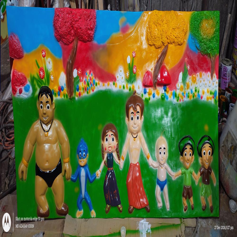 Chota Bheem Family Wall Mural