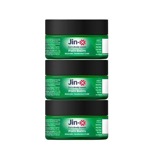 100 GM Green Pain Balm For Muscular Pain Relief 3 Pcs Combo