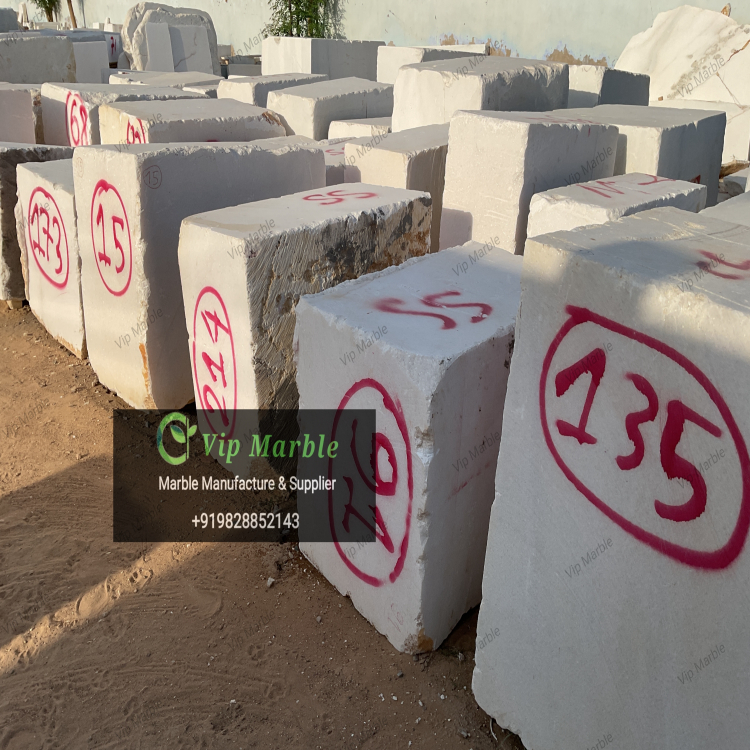 Vietnam white marble block