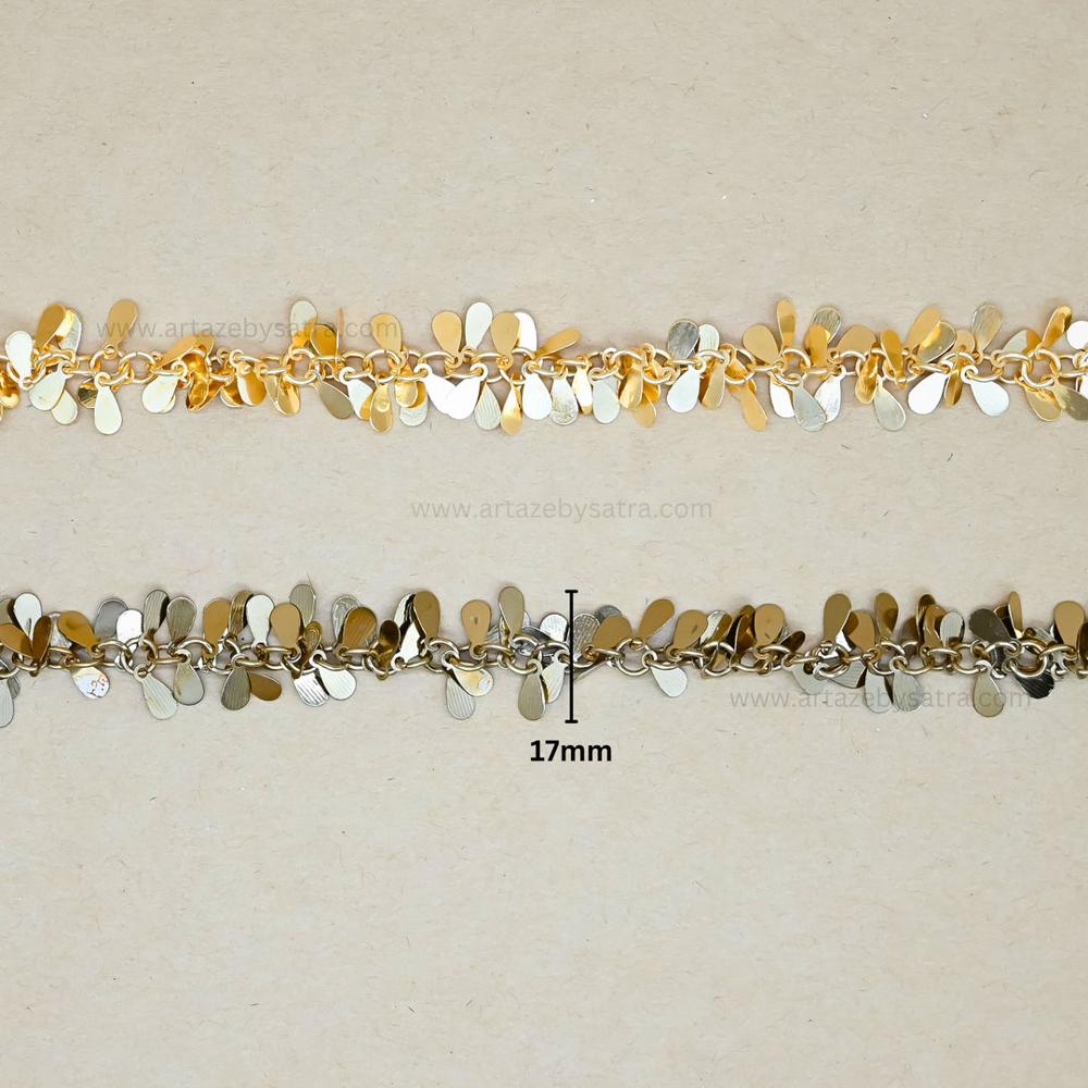 Droplet Shape Iron Chain | Size : 17mm | Qty : 1mtr | IC22