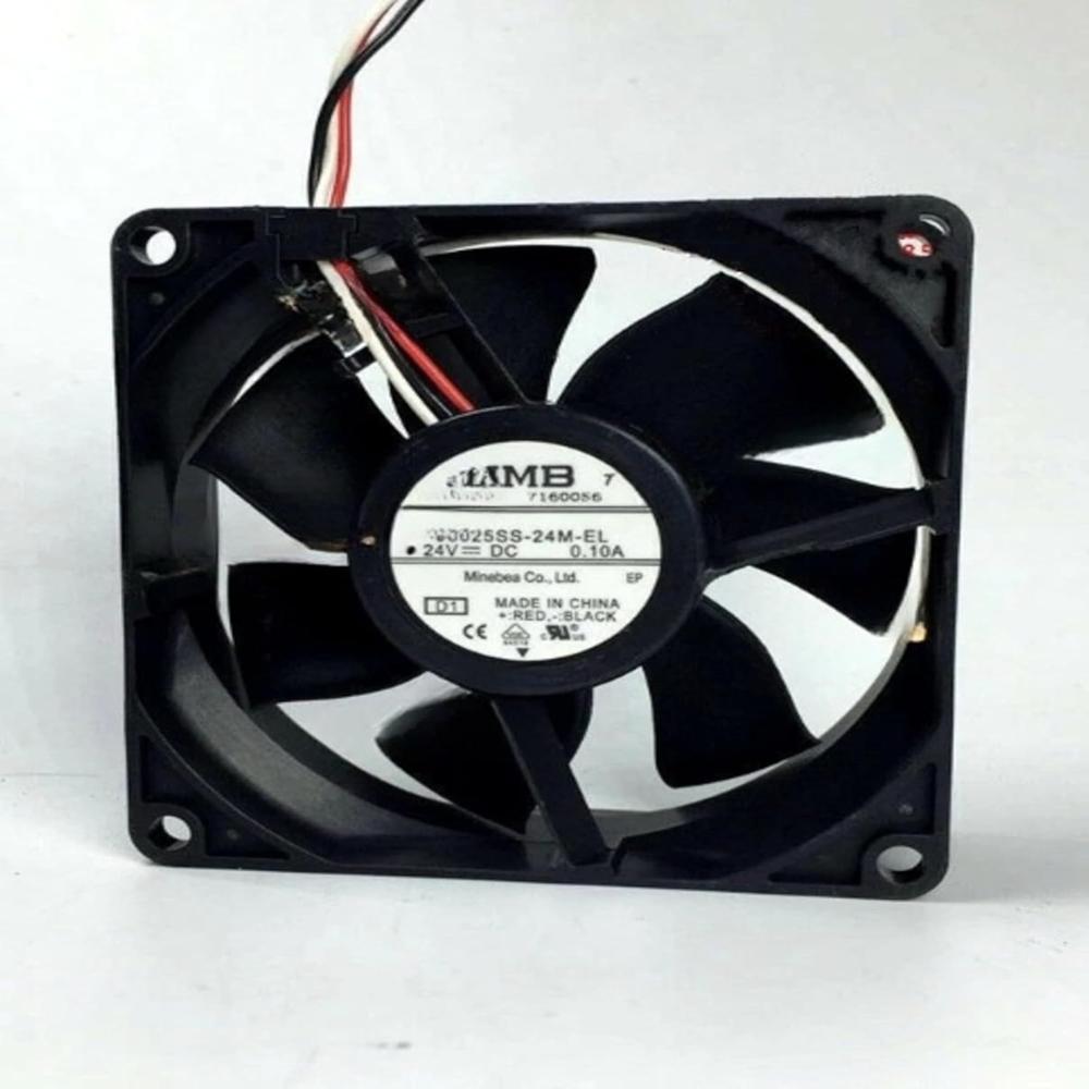 NMB 08025SS-24M-EL Axial Fan 24V-0.10A DC Bruhless Air Cooling Fan 3000 RPM 80 * 80 * 25mm 2Wire