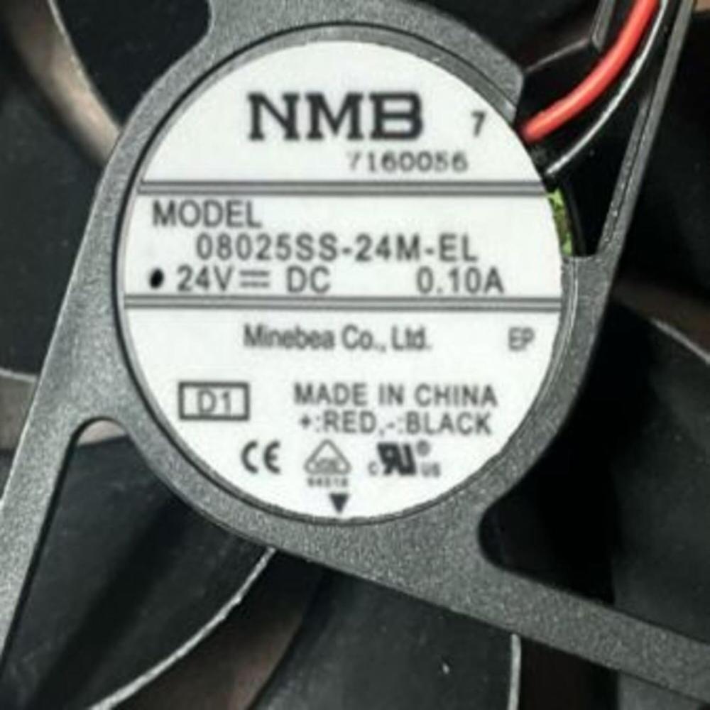 NMB 08025SS-24M-EL Axial Fan 24V-0.10A DC Bruhless Air Cooling Fan 3000 RPM 80 * 80 * 25mm 2Wire