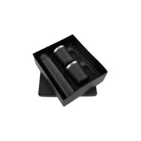Non Temperature Bottle 2 Coffee Mug Set - Color: Black