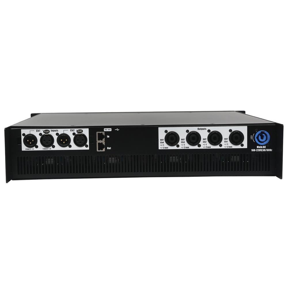 Power Amplifier - Aluminum Alloy, 483x390x88mm, Black | 4 Channels At 3000w @ 4 Ohm, Dsp With 30 Presets, Heatsink, Low Impedance, 1-year Warranty