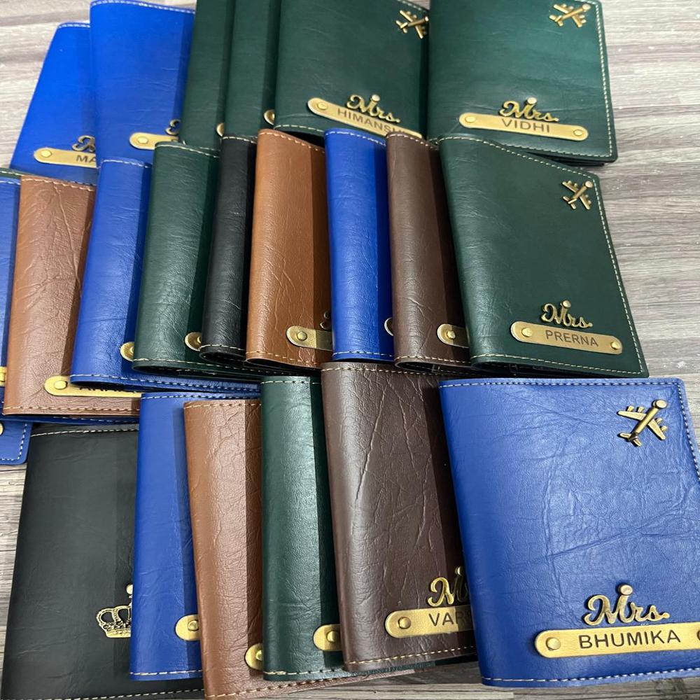 Premimum Passport Cover Customised - Color: Black