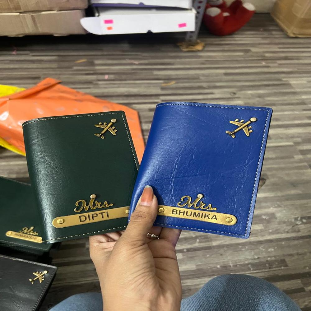 Premimum Passport Cover Customised - Color: Black