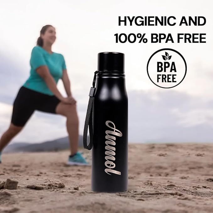 Customize Steel Water Bottle - Color: Black