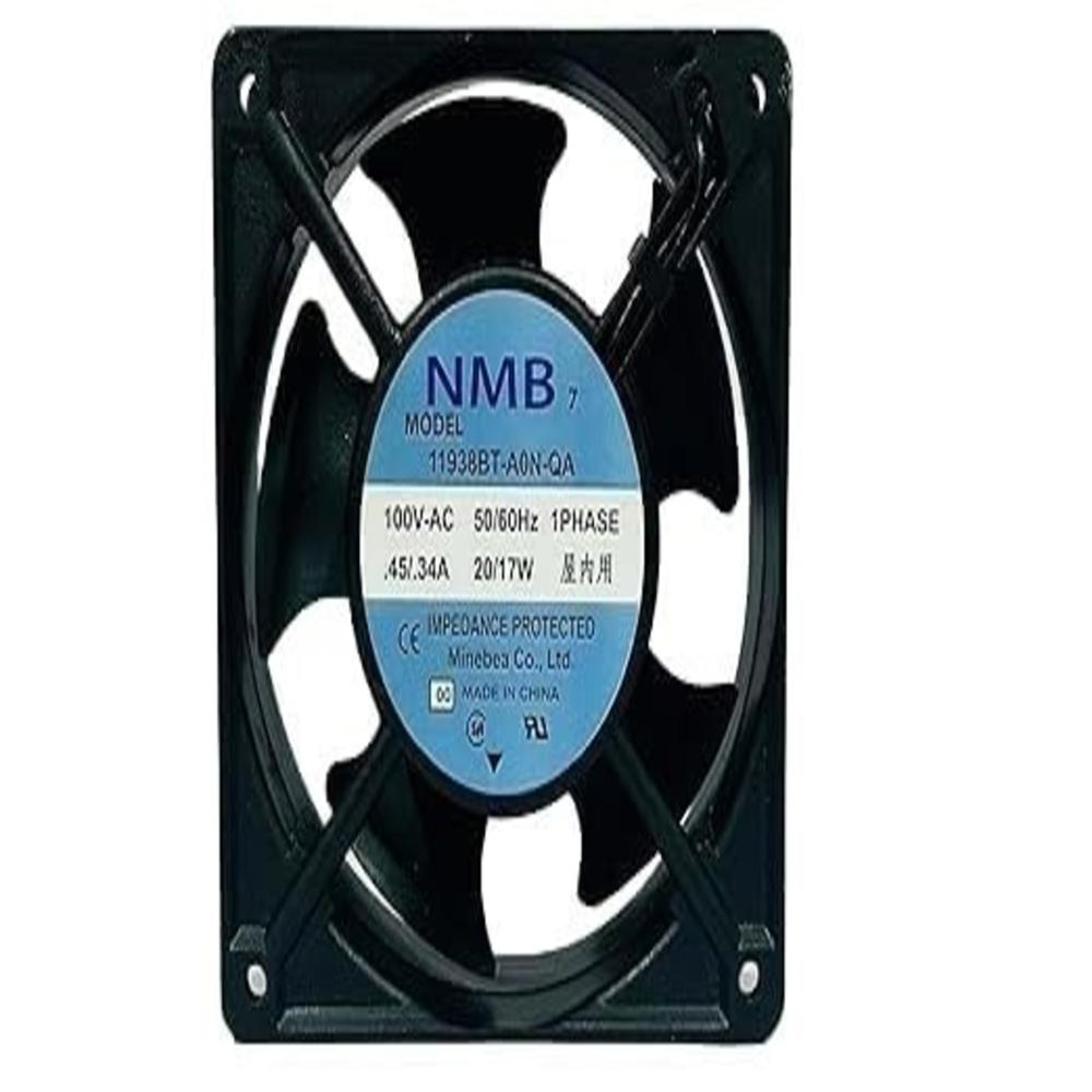 NMB 11938TB-A0N-QA Axial Fan 100V-50/60Hz 0.45/0.34A 20/17W DC Beushless Air Cooling Fan 4000 RPM 120 * 120 * 38mm 2Wire (Metal)