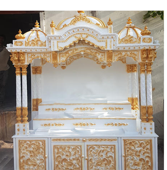 Beautiful painted Makrana Marble Mandir