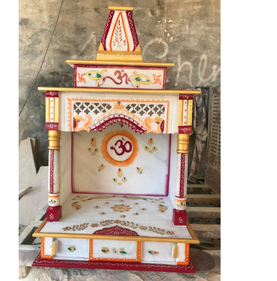 Beautiful painted Makrana Marble Mandir