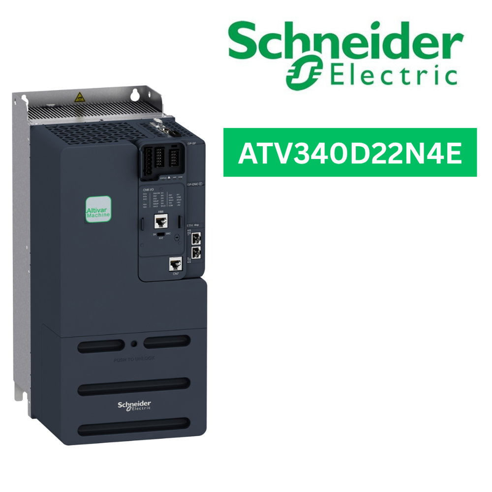ATV340D22N4E-variable speed drive, Altivar Machine ATV340, 22kW, heavy duty, 400V, 3 phases, Ethernet