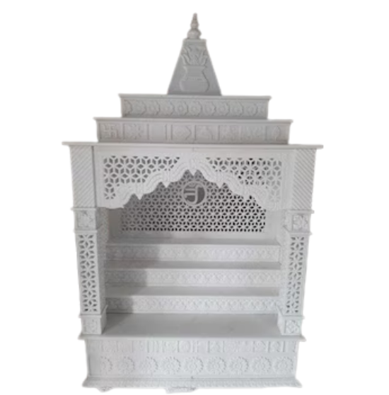 Beautiful Jali Marble Temple - Color: White