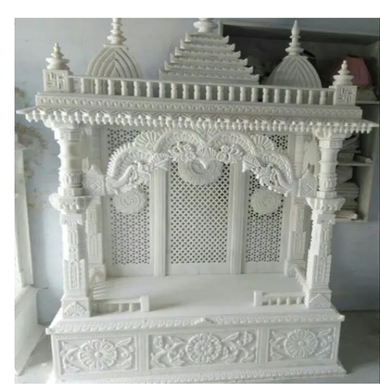 Beautiful Jali Marble Temple - Color: White