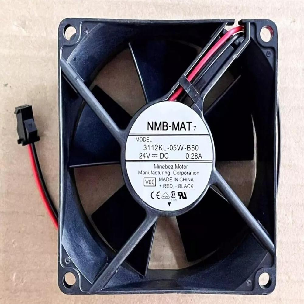 NMB-MAT 3112KL-05W-B60 Axial Fan 24V-0.28A DC Brushless Air Cooling Fan 3000 RPM 80 * 80 * 32mm 2Wire