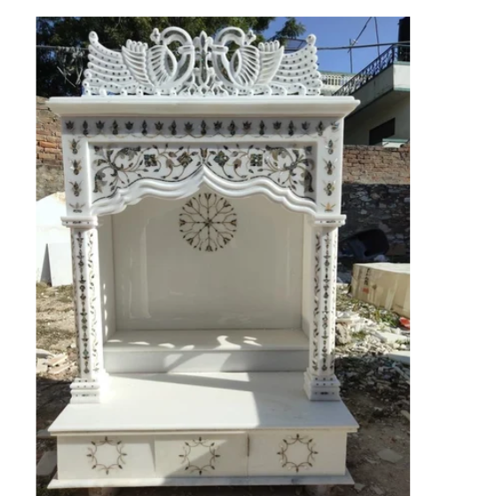 Inlay White Marble Temple - Hardness: High