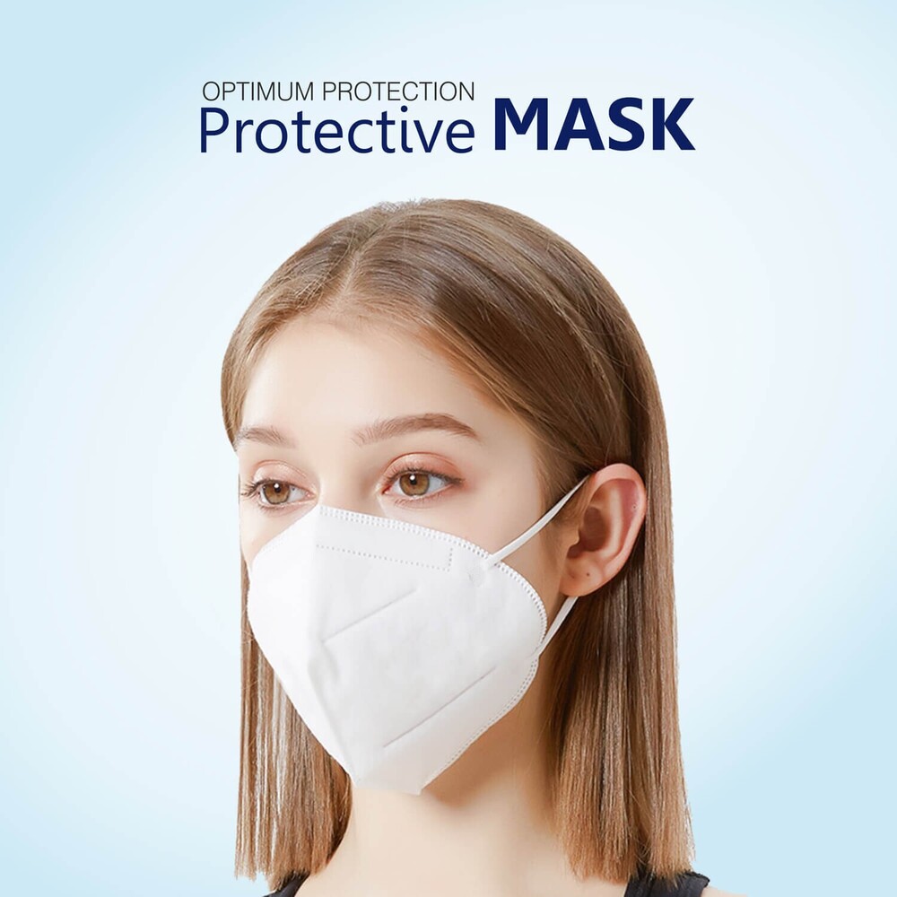 N95 Ffp2 Protective Mask - Color: White