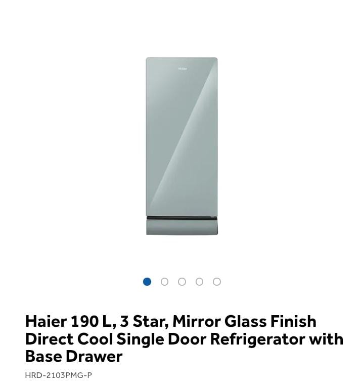 Haier 190 L Mirror Glass Refrigerator