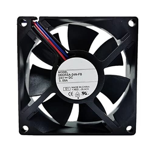 Nmb Mat 08025Sa-24N-24V 0.09A 8025 Cooling Fan 80X80X25Mm - Color: Black