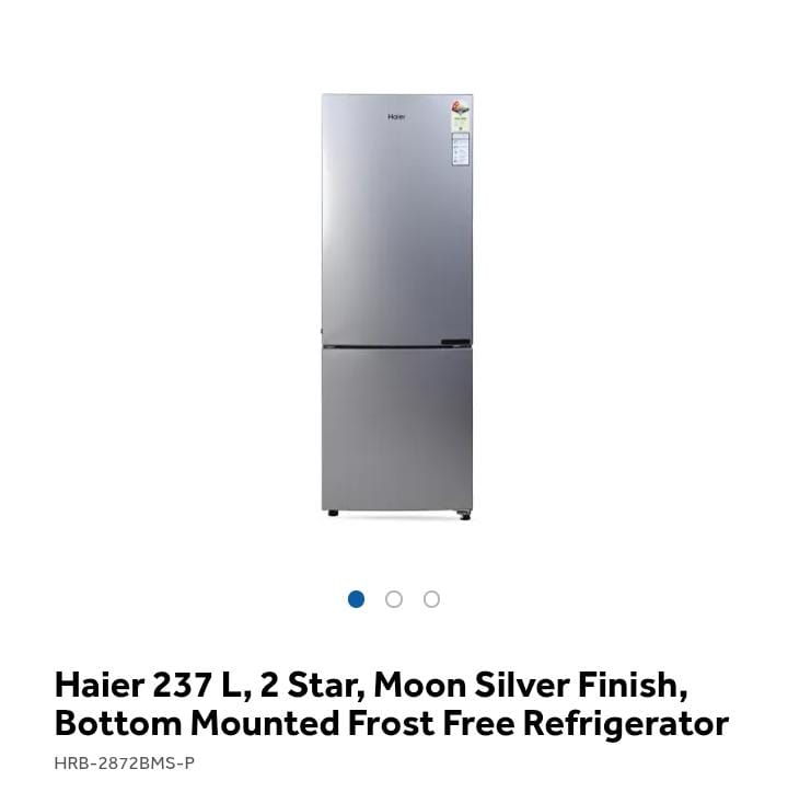 Haier 237 L MOON SILIVER FINISH