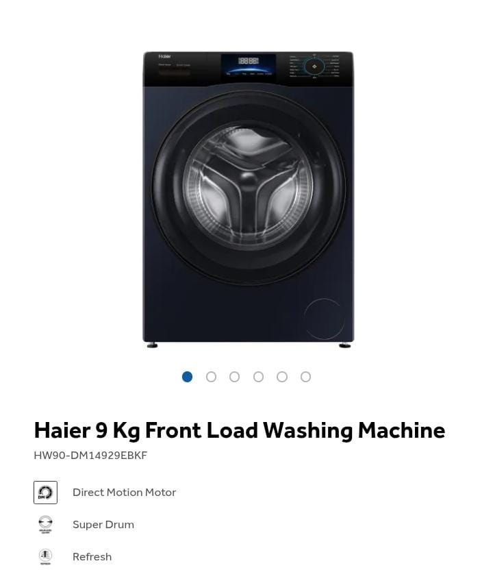 HAIER 9 K WASHIMH MACHINE