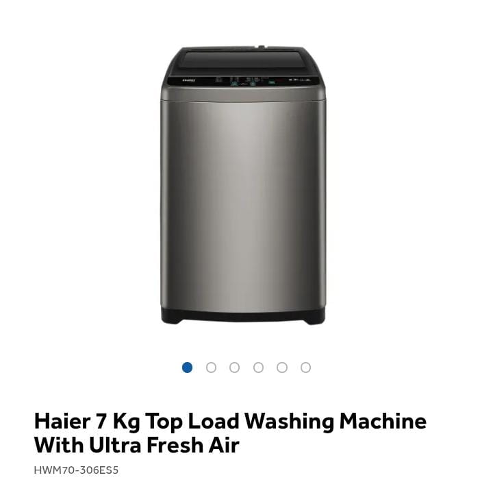 HAIER 7 KG TOP LOADING MACHINE