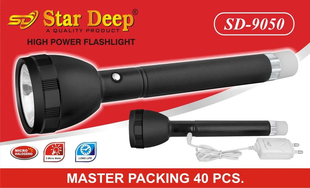 J Y Super Rechargeable Torch 9050, Cool White