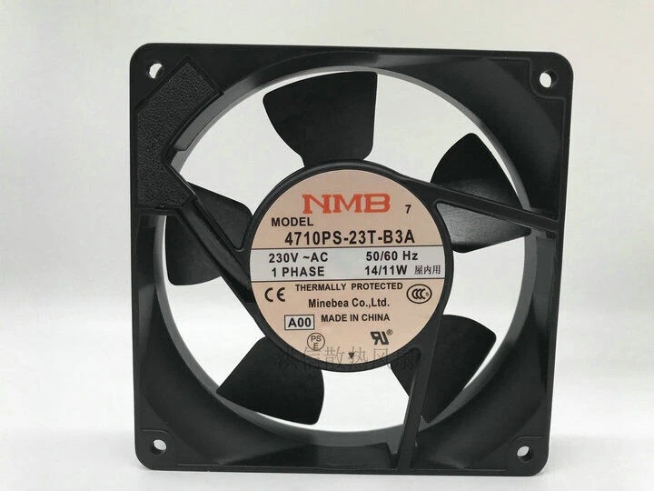 NMB-MAT Fan 4710PS-23T-B3A AC 230V 14/11W 12025 12CM Aluminum frame