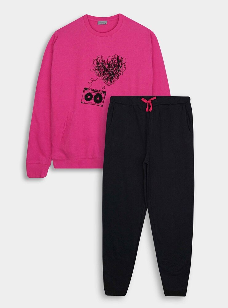 Ladies  Winter  Fuchsia  Pyjama  Sets