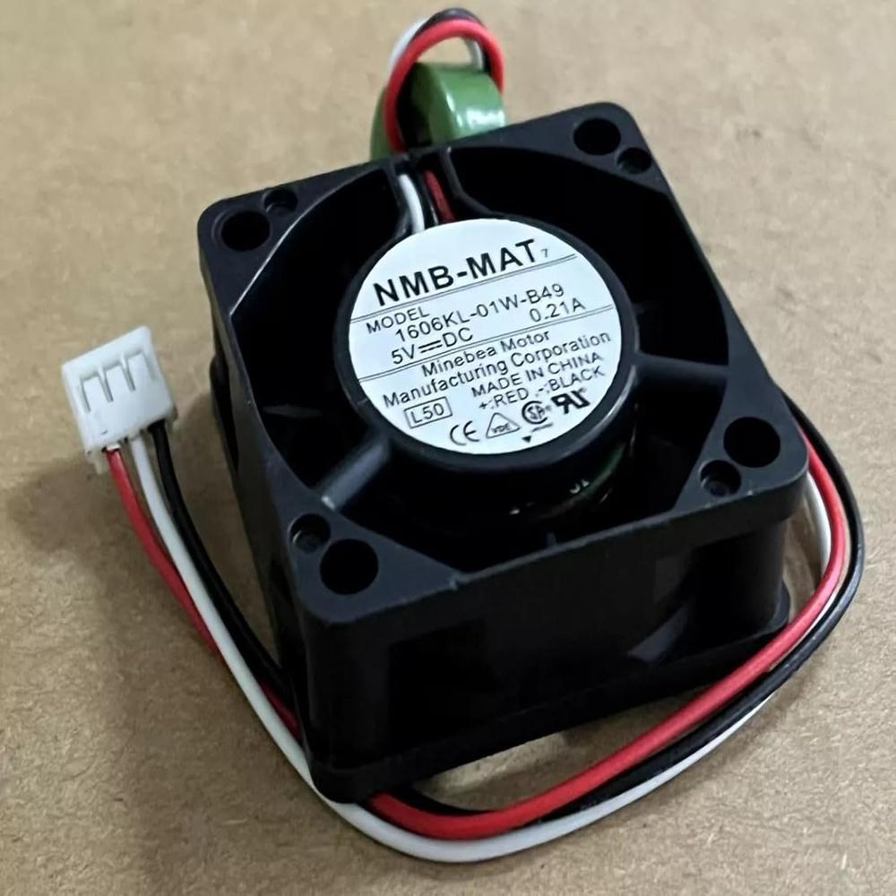 NMB-MAT 1606KL-01W-B49 Axial Fan 5V-0.21A DC Brushless Air Cooling Fan 7000 RPM 40 * 40 * 15mm 3Wire