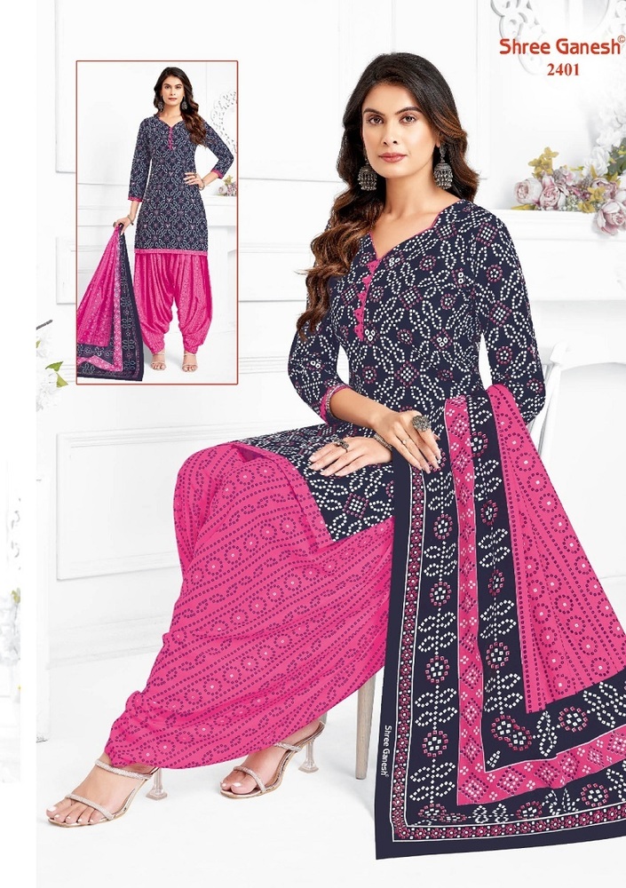 Shree Ganesh Bandhani Patiyala Vol-04  Dress Material