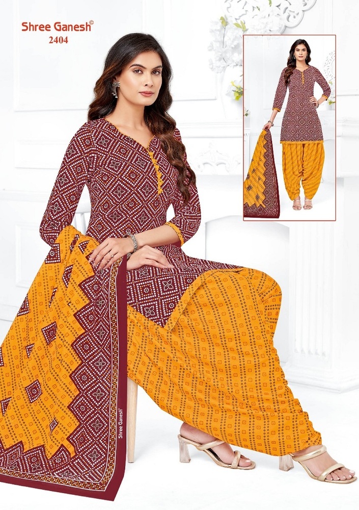 Shree Ganesh Bandhani Patiyala Vol-04  Dress Material