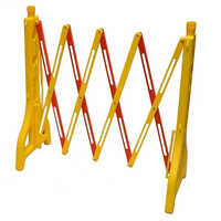 Plastic Expandable Road Barrier - Color: Yellow And Red
