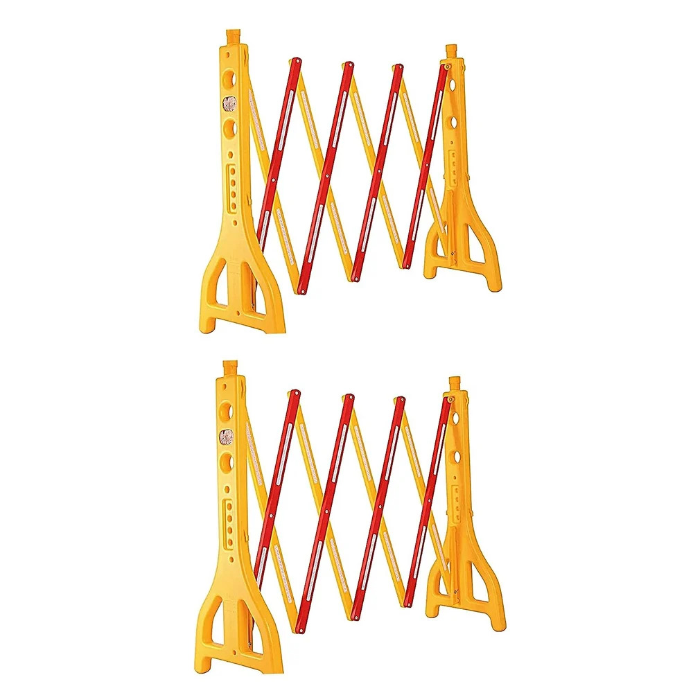 Plastic Expandable Road Barrier - Color: Yellow And Red
