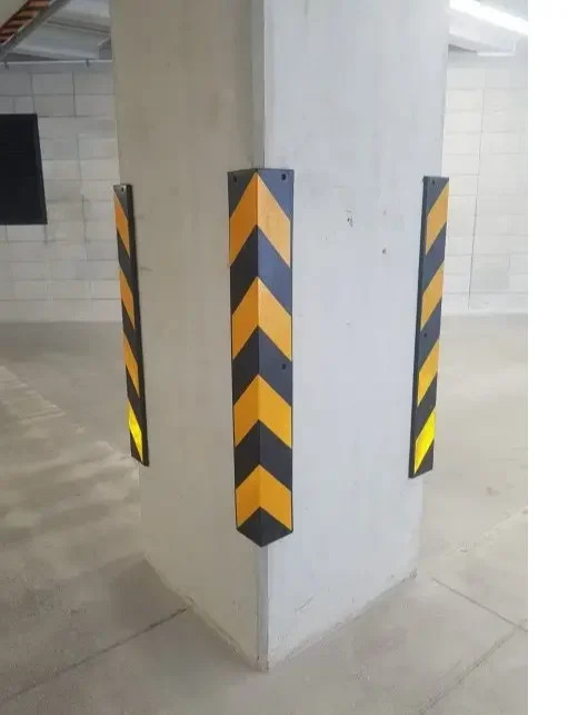 Reflective Rubber Corner Guard - Color: Yellow And Black