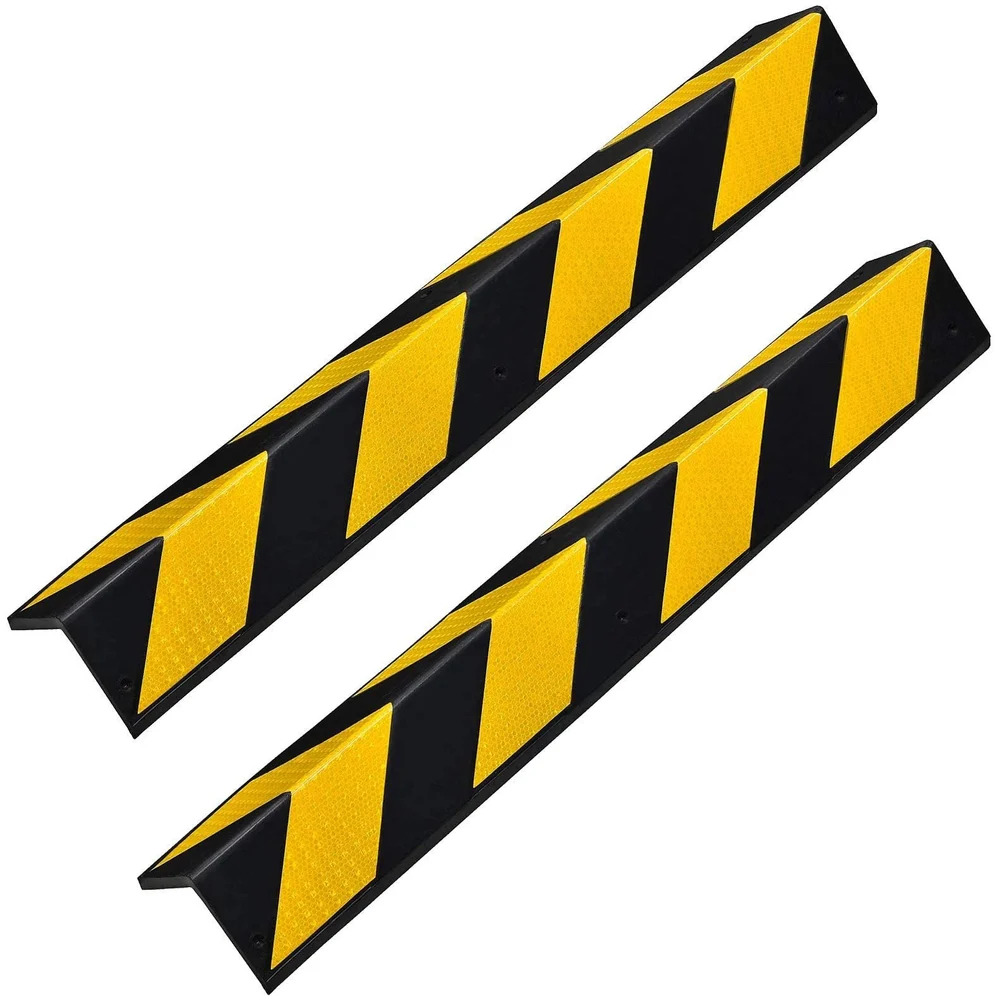 L Shape Rubber Corner Guard - Color: Yellow And Black
