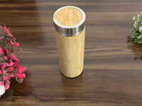 Stainless Steel Insulated Wooden Water Bottles 420ml