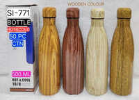 SI-771 500ml Double Wall(Hot and Cold) Stainless Steel Bottle in Wooden Color