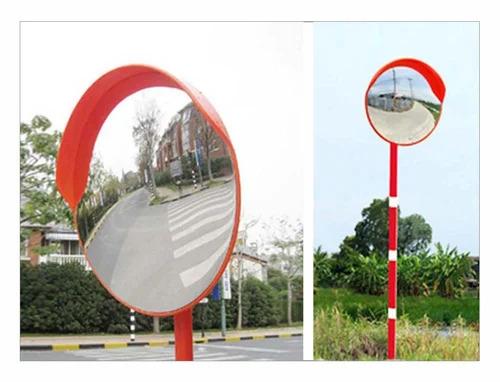 Polycarbonate Convex Mirror - Color: Red