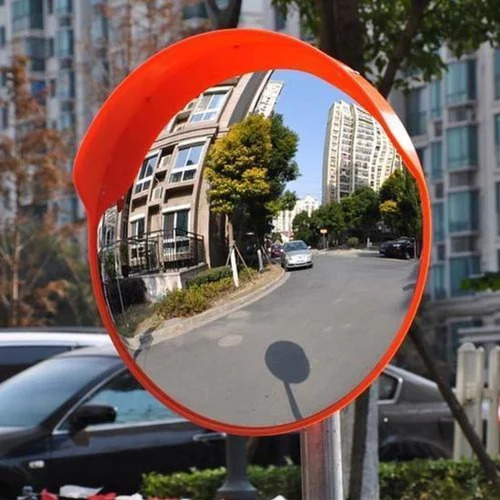 Traffic Convex Mirror - Color: Red