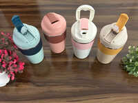 IP 52 - Double Wall Thermal Cup Stainless Steel Travel Mug With Cap & Straw