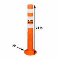 Pu Spring Post - Color: Orange And White