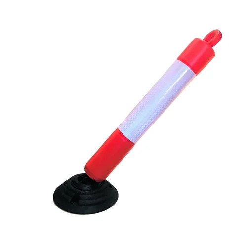 Spring Post Bollard - Color: Orange And White