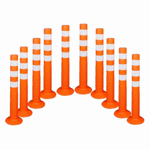 Pvc Spring Post - Color: Orange And White